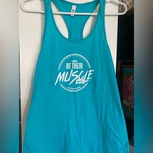 Burn Bootcamp blue tank